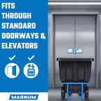 Tilt Truck, 1/2 Cu. Yd. Capacity Dump Cart with Heavy Duty 12” Wheels & 5” Casters & Forklift-able Frame for Jobsites, 850 lbs, Trash Cart with Wheels DUC12T-F