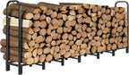 8FT Firewood Rack Holder,Heavy Duty Firewood Storage Log Rack for Outdoor&Indoor,Fireplace Wood Rack for Wood Storage