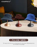 CHADWICK Vintage Dome-Shaped Hat Stand - Freestanding Hat Display Rack for Cowboy Hats, Wigs, and Caps - Antique Bronze Finish