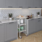 AmGood Stainless Steel Work Table with 2 Shelves and Casters | Metal Utility Table On Wheels (Stainless Steel Work Table with 2 Shelves + Casters, 18" Long x 24" Deep)
