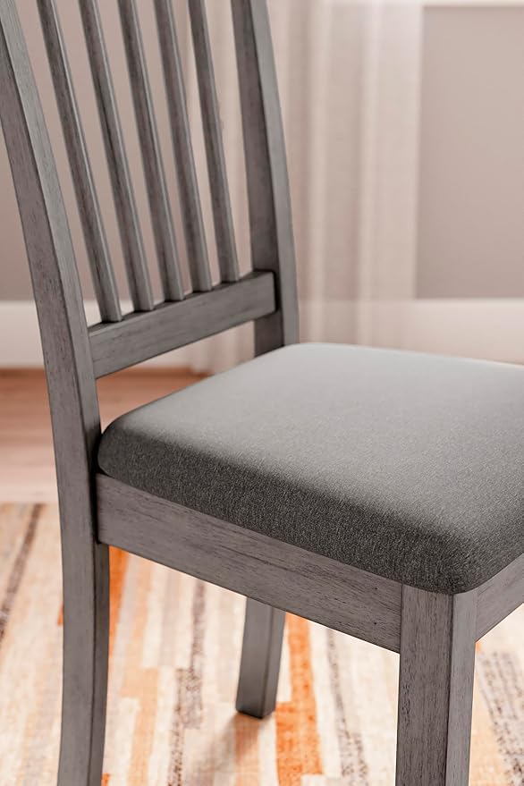 Signature Design by Ashley Shullden Modern Upholstered Dining Chair with Cushion, Set of 2, Gray