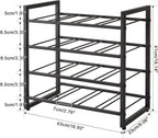 IBUYKE Metal Wine Racks Countertop,16 Bottles Wine Bottle Holder,TMJ903H | 4 Tiers Wine Rack Wine Rack Freestanding Wine Storage Cabinet for Home Kitchen Pantry Wine Cellar Bar