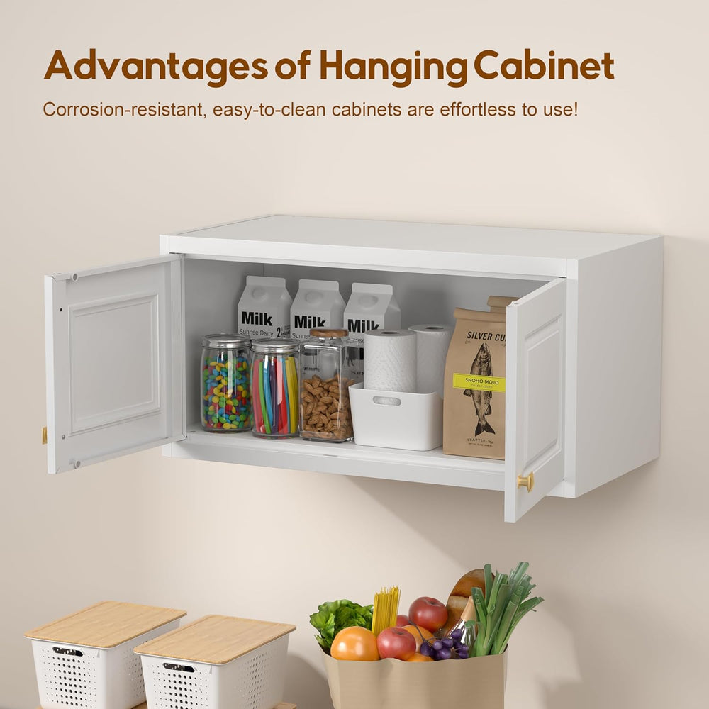 UNICOLY 15.74" H Wall Mounted Storage Cabinet, Kitchen Pantry Cabinet, S...