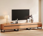 WAMPAT 3-in-1 Modern TV Stand for Up to 110 Inch TVs, Large Wood Entertainment Center Media Console with Storage Cabinets and Metal Base for Living Room, Mocha