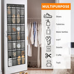 Door Shoe Organizer, 28-Compartment Over The Door Shoe Organizer, Saves Room Space, Suitable for Both Men And Women, And Convenient for Quick Storage
