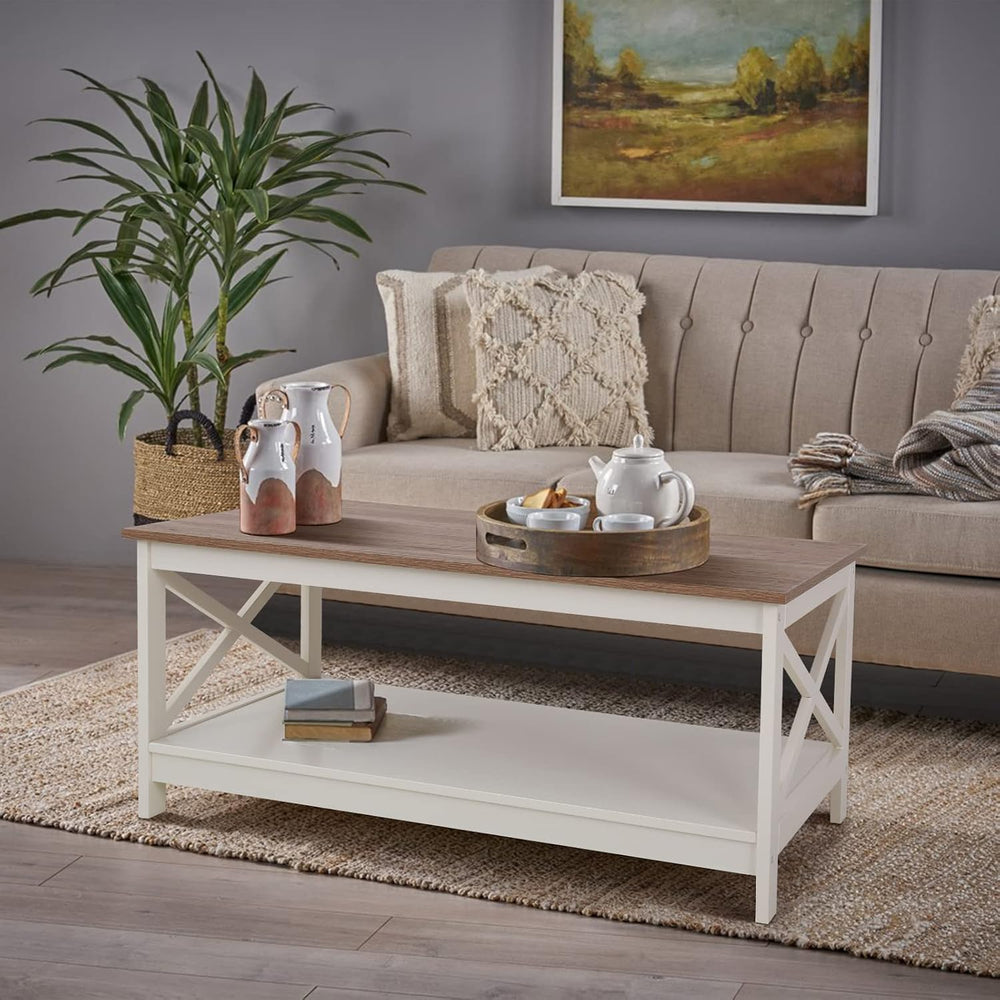 Sophia & William Farmhouse Living Room Furniture Set with 1 Coffee Table ...