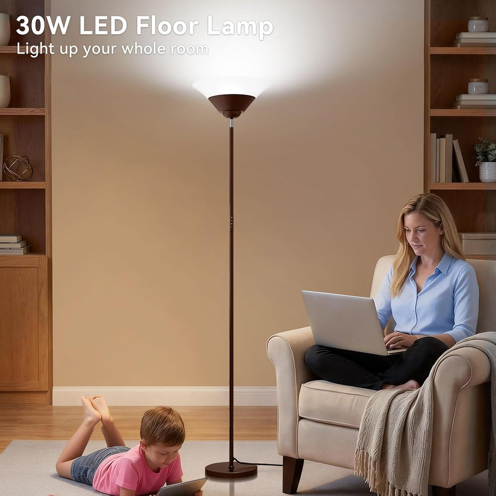 SIBRILLE Floor Lamps for Living Room, 72” Tall LED Standing Lamp with Remote/...