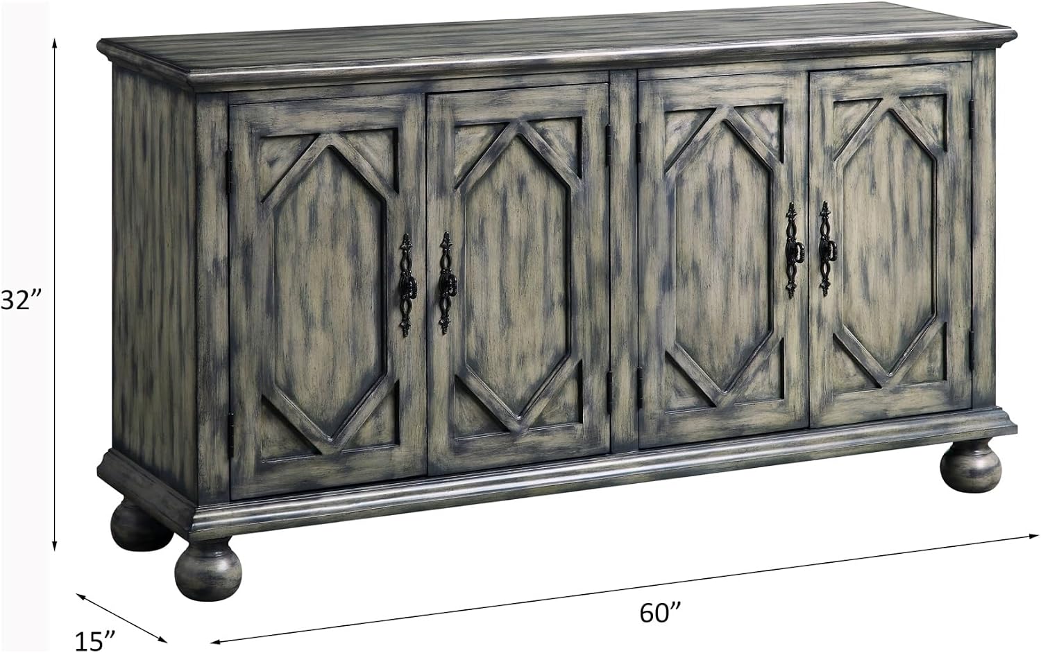 Rustic Console Cabinet witn Drawers, Storage Pantry Sideboard Locker for Living Room Hallway,for Kitchen Home