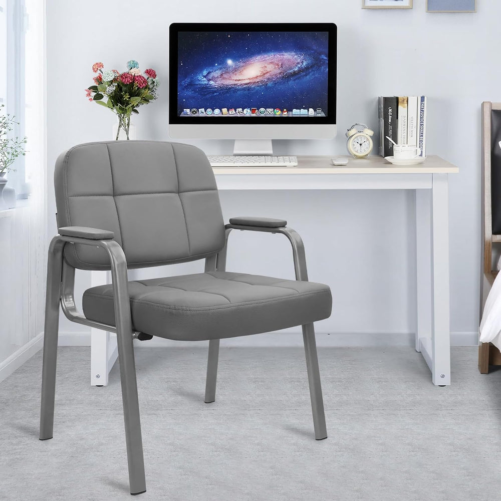 CLATINA Big & Tall 500 lbs Waiting Room Guest Chair, Leather Office Recep...