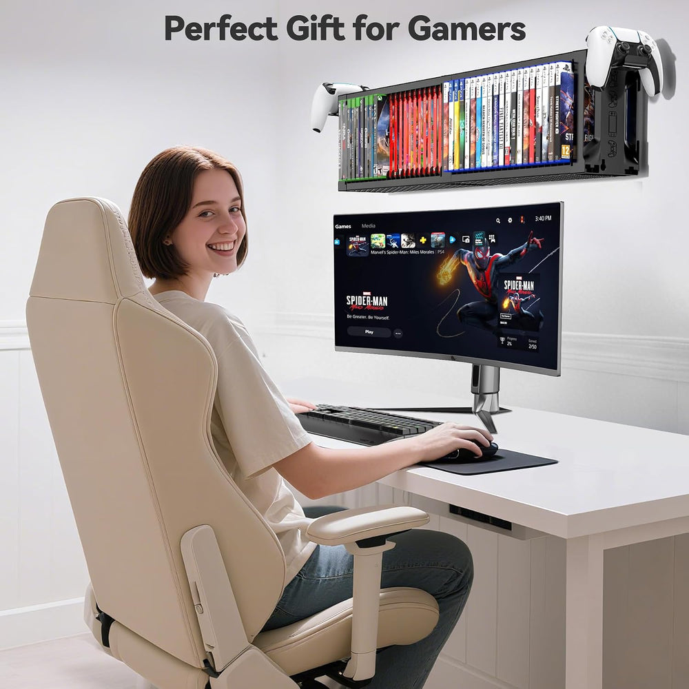 Video Game Disc Rack Tower Storage Holder Stand Universal for PS5/PS4/XBOX On...