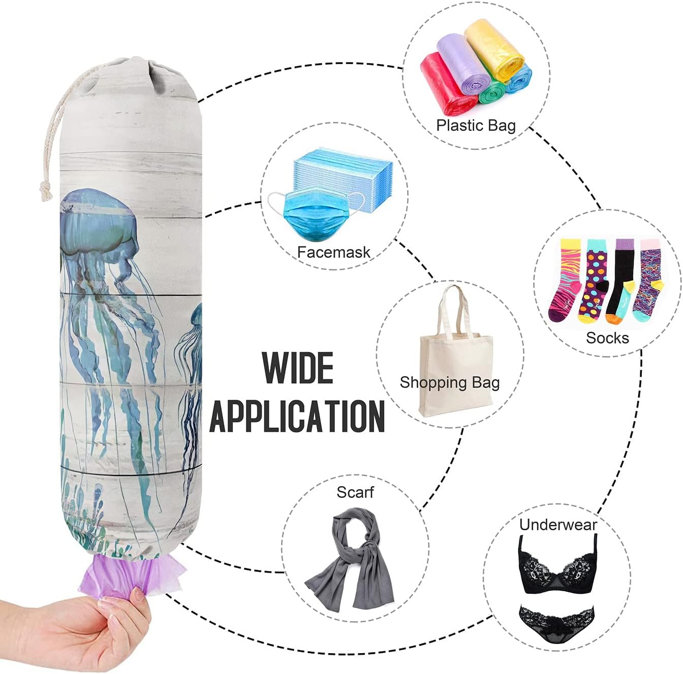 Funny Bag Bag, Grocery Bags Holder Organizer For Shopping Bags, Wall Mount Plastic Bags Storage Container Dispensers, Gift For The Preferred Family And Friends
