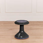 ECR4Kids ACE Active Core Engagement Wobble Stool, 15-Inch Seat Height, Flexible Seating, Black | Durable plastic, GREENGUARD Gold Certified, 7-9 years, 150 lb capacity, fully assembled, flexible seating for classroom use