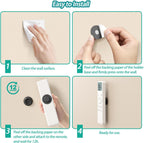 Magnetic Remote Control Holder Wall Mount, 5 Pack TV Remote Holder Wall Mount, Silicone Remote Organizer Magnetic Remote Holder for Bed, TV, Ceiling Fan and Air Conditioner (Black)