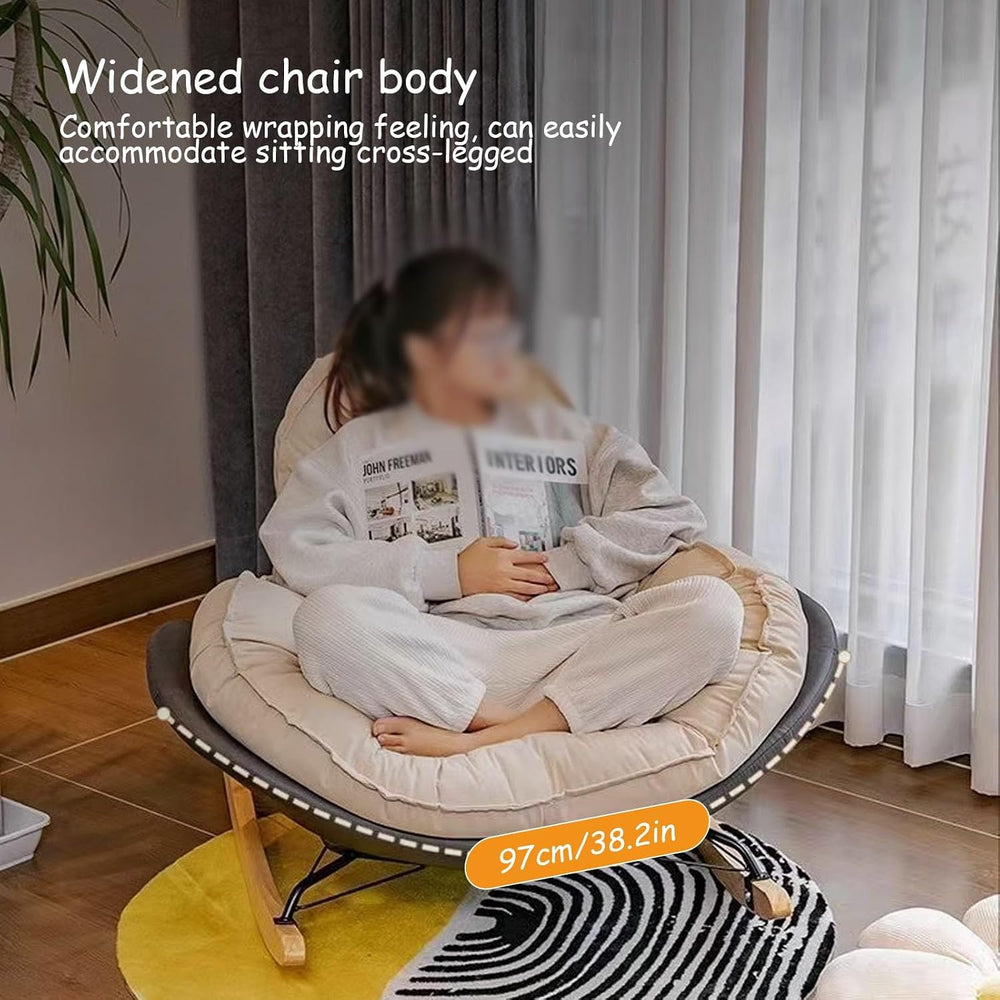 Modern Lounge Rocking Chair, Cute Comfy Armchairs, Corner Reading Chair for A...