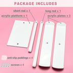 Bigfety Headband Holder, Acrylic Headband Organizer Stand, Hair Accessories Storage (2-Tier & 2-Panel)
