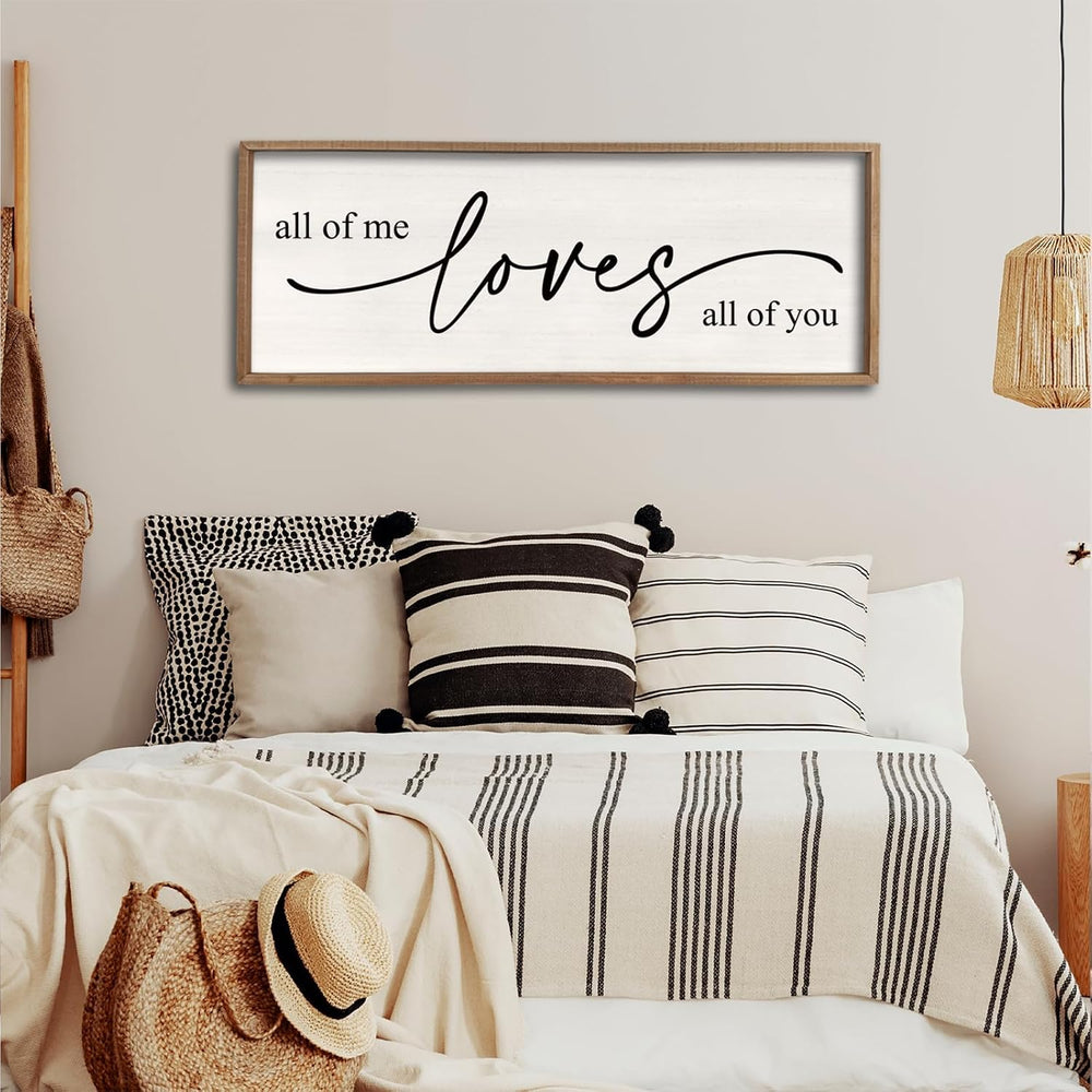 Surfapans All Of Me Loves All Of You Sign 40"×15" Wood White