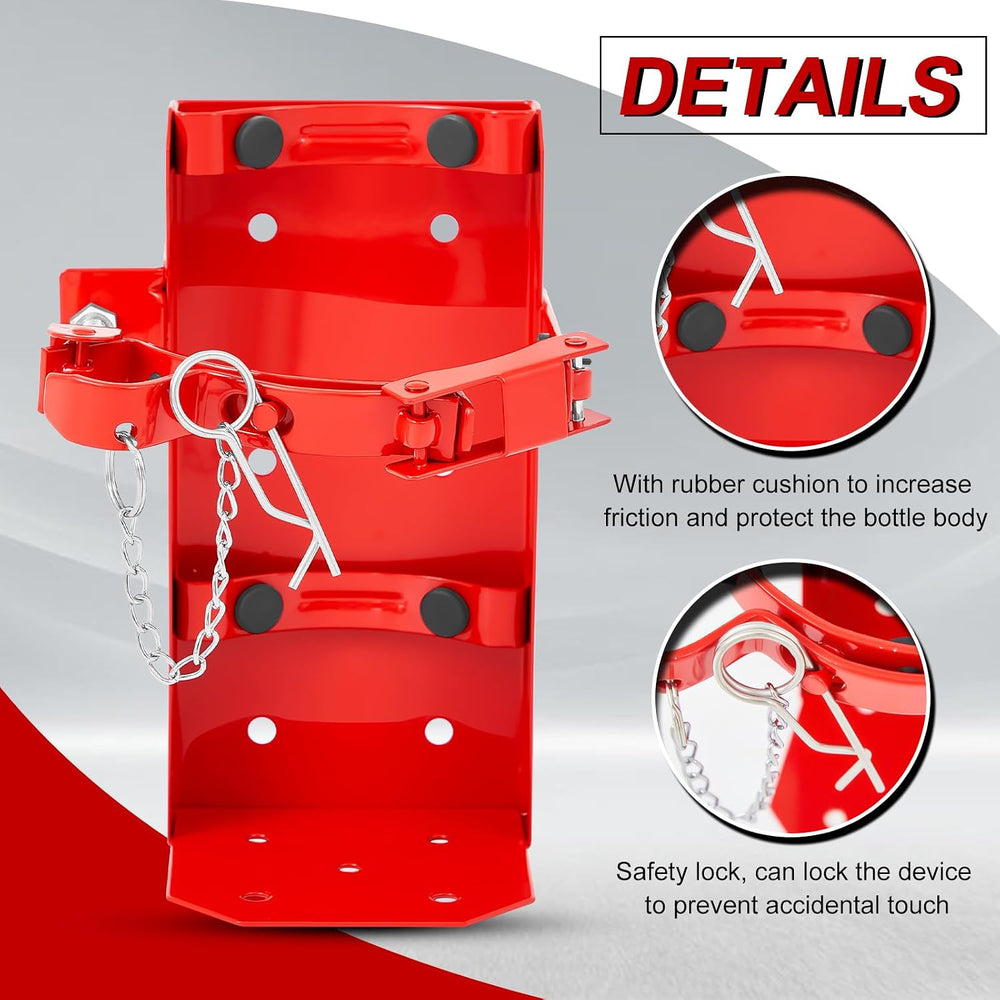 Zonon Fire Extinguisher Wall Mount Metal Bracket, Fe-10, Red, 1 Pcs