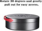 2.5inchBEIJIATE Magnetic Metal Can, Holder, Metal Container, Carved Tin with Magnetic Closure, Aluminum Container, Slim Pouch Can, zyn metal can,zyn container Storage Box (Gray)