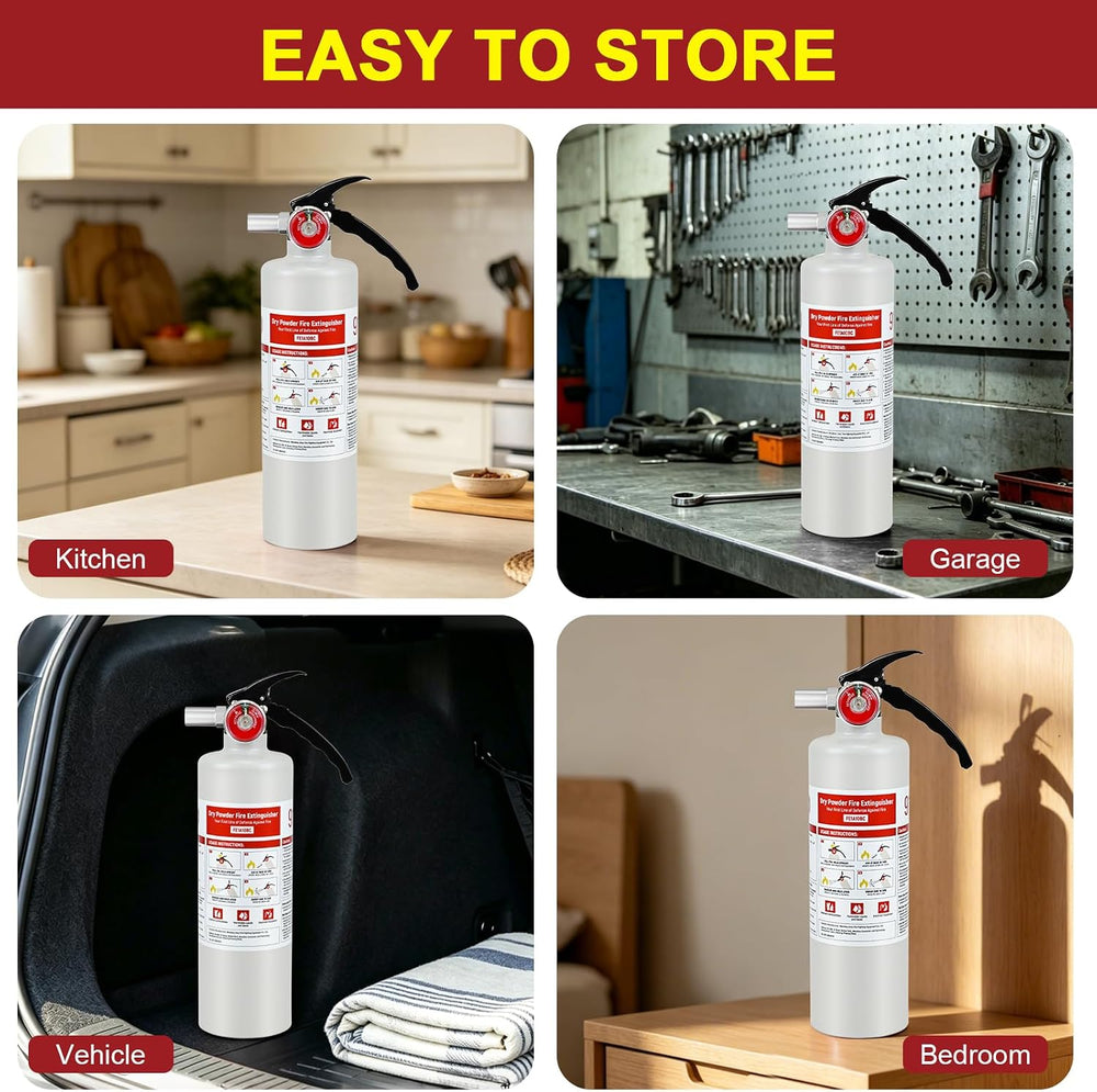 6 Pack ABC Fire Extinguishers, 2.5 lb 1A:10B:C Rated with Mount