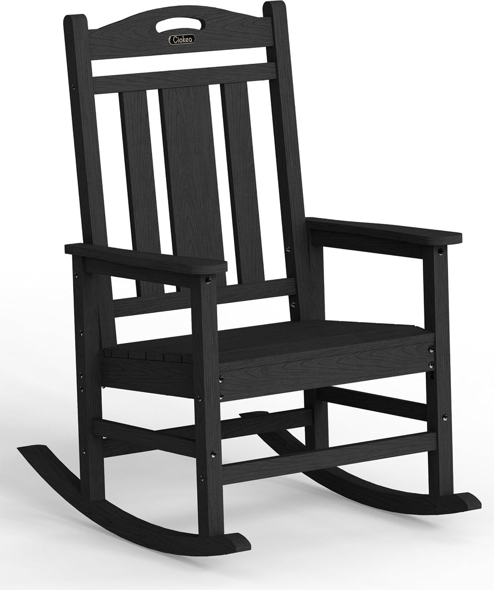 Ciokea Oversized Outdoor Rocking Chair, 380lbs Heavy-Duty Large Patio Rocker,...