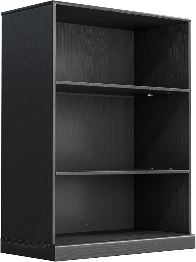 41" Wooden Book Shelf, 2 Shelf Bookcase, Modern Bookshelf with Adjustable Shelf for Home Office, Study Room, Black
