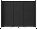 Versare Room Divider 360 Portable Wall Partition | Folding Panels | Large Freestanding Divider | Locking Wheels | Temporary Room Separator