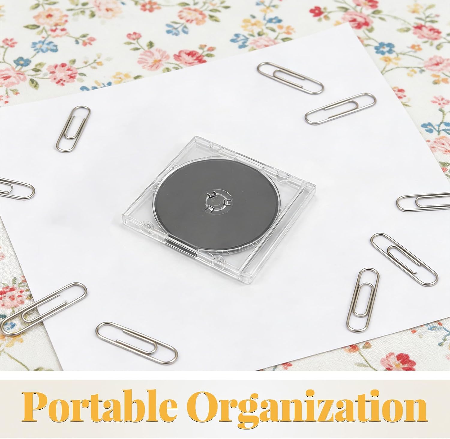 COLLBATH 10pcs Mini CD Jewel Case - Empty 8 cm/ 3 Inch Music CD Cases - Small Clear Disc Storage Box - Replacement Protective Organizer for Single Album