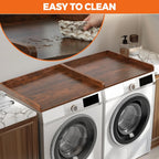 Washer Dryer Countertop, Wooden Laundry Countertop Set of 2 Dryer Storage Shelf for Laundry Room Organization (27.5" x 54") Vintage Wood Color