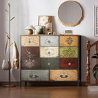 Dresser for Bedroom with 11 Deep Fabric Drawers, Tall Chests of Drawers, Wide TV Stand, Cube Storage Organizer for Closet, Nursery, Kid's Bedroom