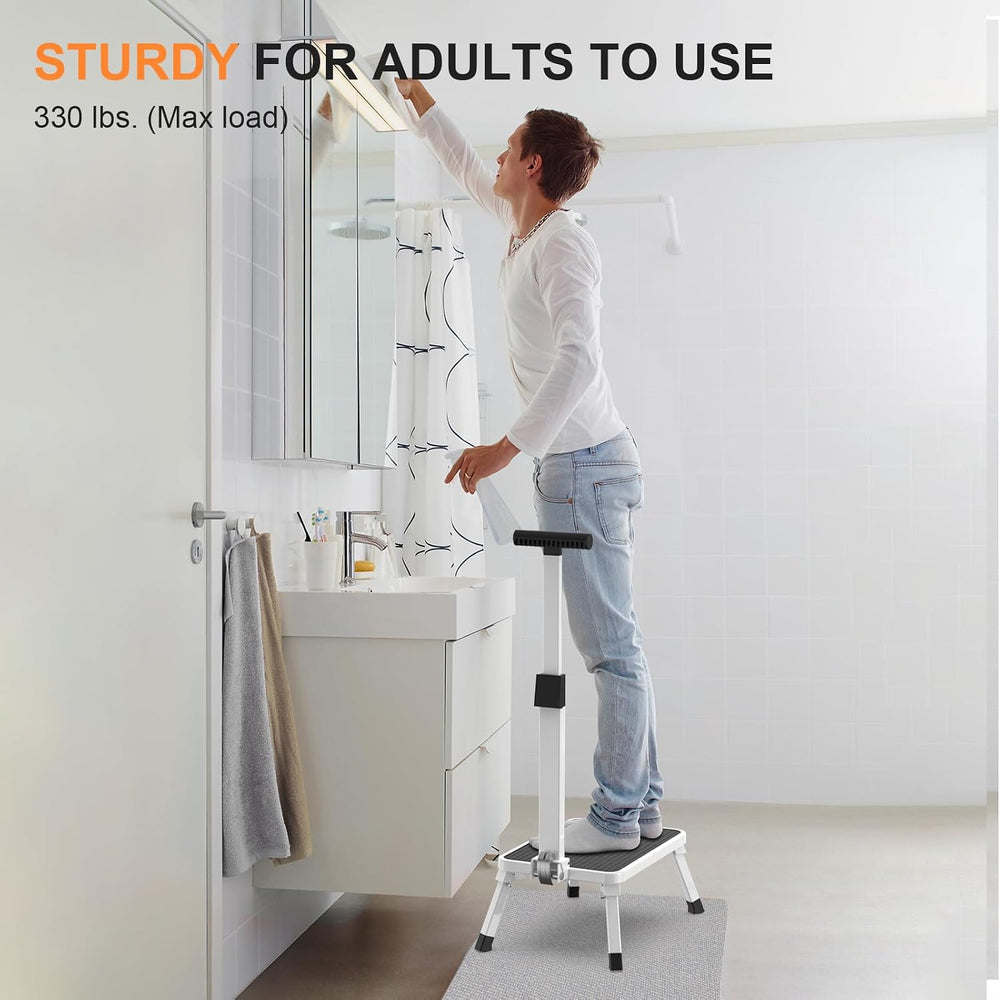 Step Stools for Adults, Foldable Step Stool with Handle for Elderly Seniors S...