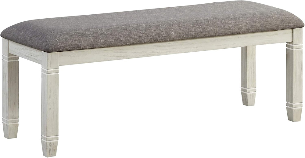 Lexicon Saratoga Dining Bench, Antique White