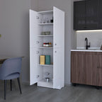 Kitchen Pantry Cabinet with 4 Doors and 5 Hidden Shelves,Sideboard Buffet Cabinet with Storage,for Dining Room,Kitchen