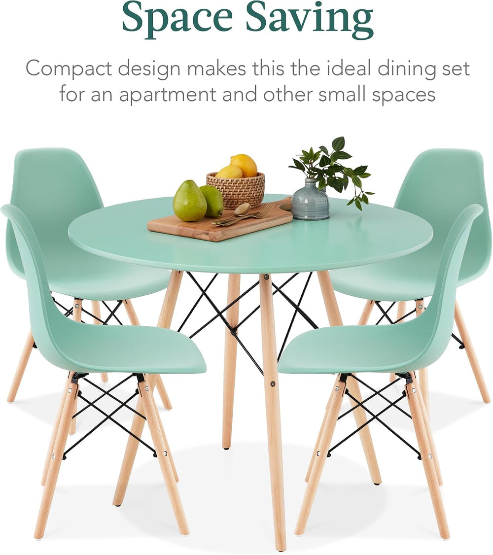 Best Choice Products 5-Piece Dining Set, Compact Mid-Century Modern Table &am...