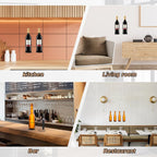 GALPADA Wall Mounted Wine Rack 2-Pack Single Bottle Holder Metal Wine Shelf for Home Bar Kitchen Dining Room Display Storage