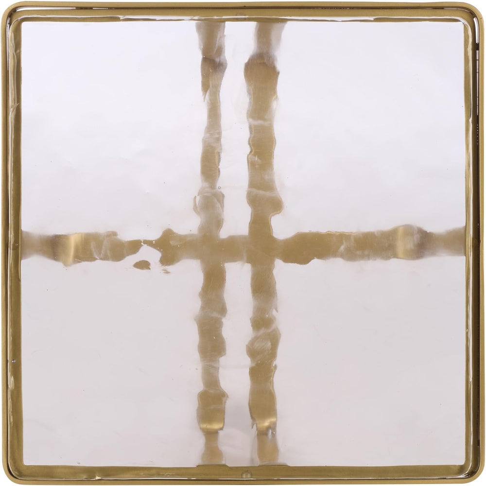 SAFAVIEH Couture Collection - Dominic Brass Stainless Steel Accent Table, Scu...