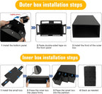 Trading Card Storage Box, Includes 24-600 CT Boxes & Card Dividers, + Trading Card Organizer for Collectible Card Games, for TCG, MTG, PTCG, Baseball Cards, with Labels & Tapes