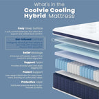 Coolvie Queen Mattresses 14 Inch, Soft Gel Memory Foam Mattress in a Box with Euro Top Medium Plush Feel, Supportive Independent Pocket Springs for Pressure Relief & Motion Isolation- 100 Night Trial