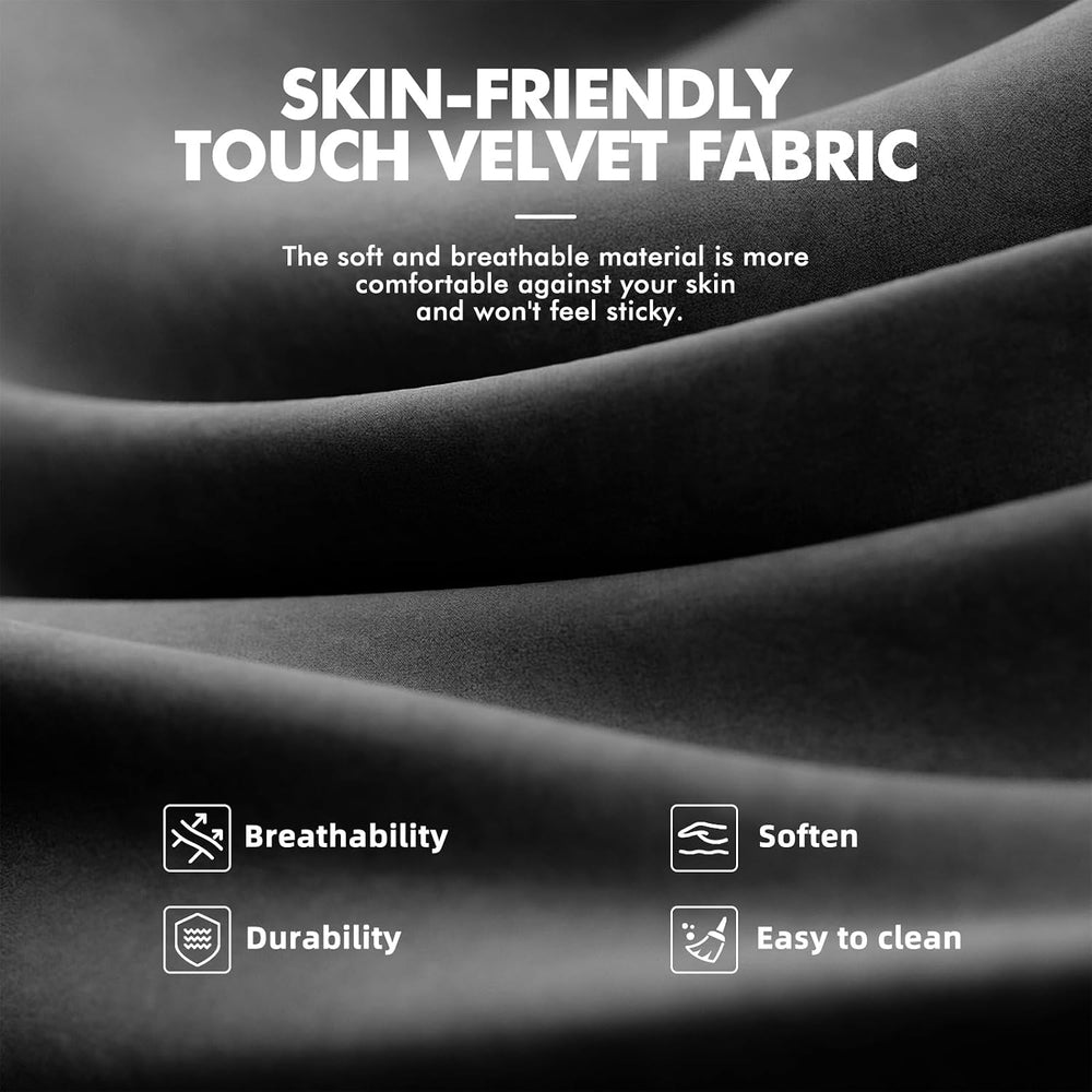 Soontrans Black Velvet Fabric Gaming Chairs with Footrest, Ergonomic Comforta...