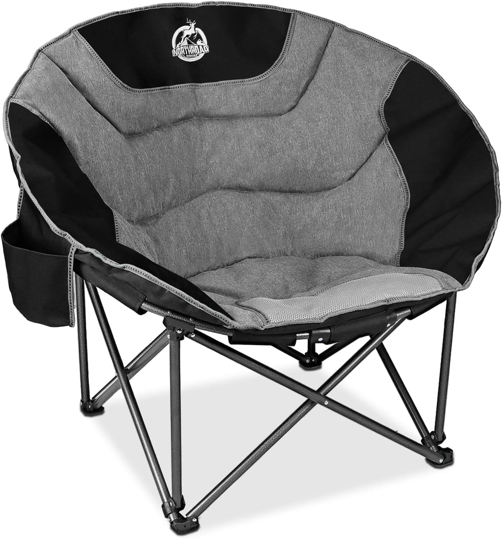Northroad XXL Camping Moon Chair,Oversized Round Chair,Folding Padded Saucer ...
