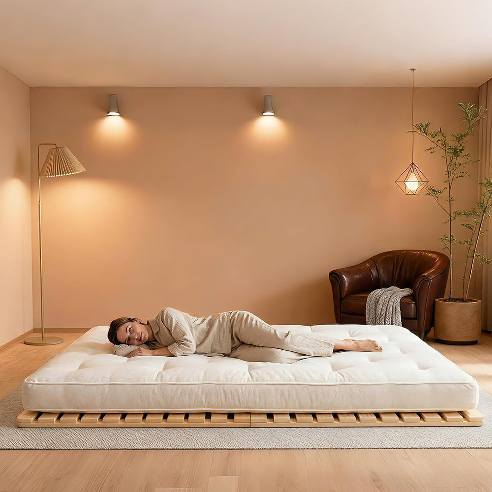 LILYPELLE Floor Bed Frame Full, Foldable Tatami Bed Frame Futon Frame | Breat...