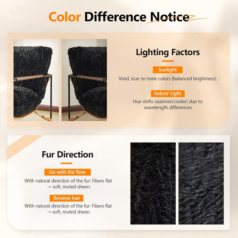 VINGLI 28" Wide Plush Upholstery Sling Modern Accent Chairs Set of 2, Cu...
