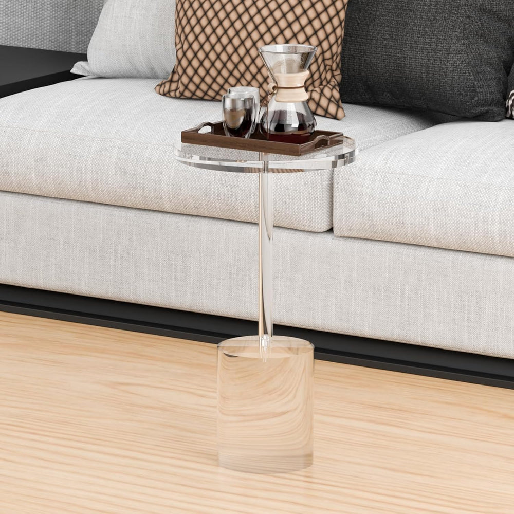 Acrylic End Table, Modern Minimalist Acrylic Side Tables, Clear Side Table fo...
