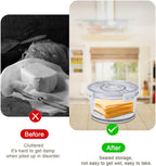 Cheese Container for Refrigerator,Cheese Keeper with Airtight Lid and Time Recording,Cream Block Shredded Cheeses Storage Box,Sliced,Grated,circle Cheddar Cheeses Box for Fridge,kitchen