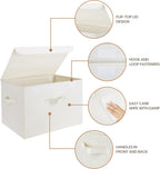GRANNY SAYS Storage Boxes with Lids, Large Storage Bins with Lids, Decorative Box, Shelves Baskets, Clothes Storage and Organization, 2-Pack