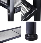Yescom 4 Tier Metal Ladder Shelf Bookshelf Bookcase Leaning Storage Rack A Frame Corner Display Plant Vertical Black