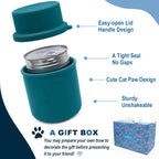 Original Canned Dog Food Storage Container | Silicone Can Cover Pet Food Sealer | BPA Free, Airtight, Dishwasher & Freezer Safe (2 Pcs Dark Blue)