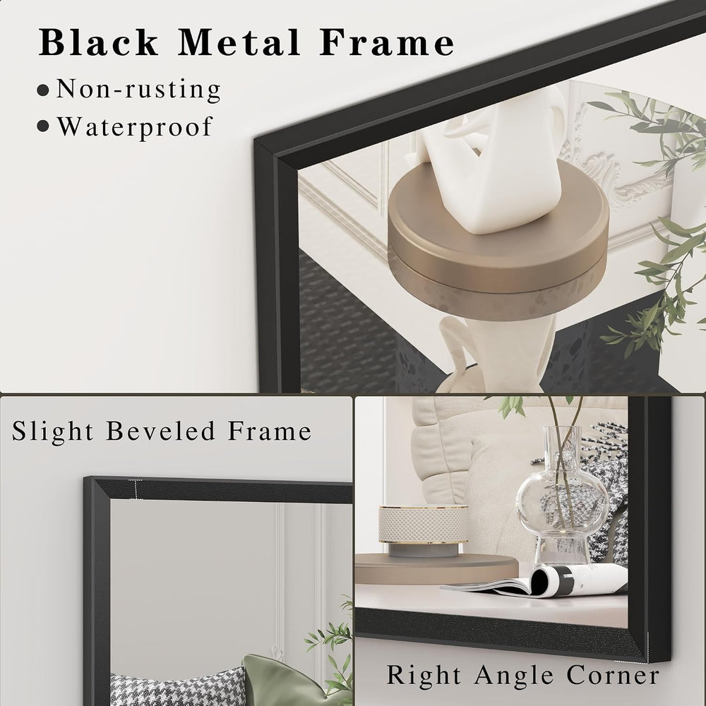 Black Framed Bathroom Mirror for Over Sink 20x24