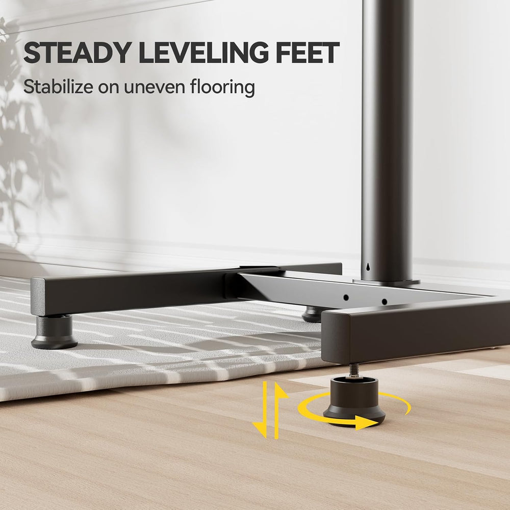 AM alphamount TV Floor Stand for 13-43 inch Flat/Curved TVs up to 44 lbs, 8 L...