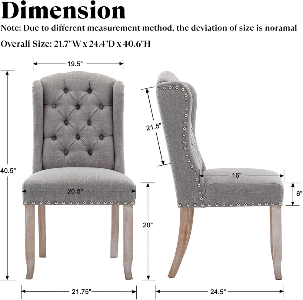 Ya-Home Modern Tufted Dining Chairs Set of 8, Upholstered Kitchen Room Side C...