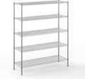 21" Deep x 60" Wide x 74" Height Wire Shelving Kit | 5-Tier | NSF Commercial Storage Rack Unit